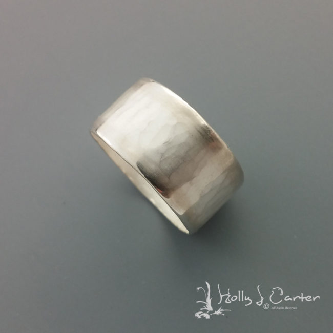The Hammered Line Sterling Silver Ring by Holly J Carter