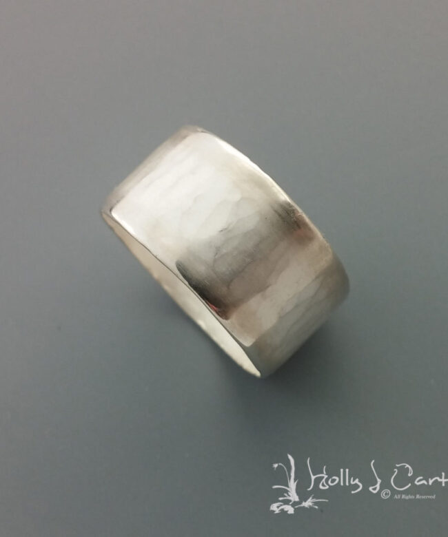 The Hammered Line Sterling Silver Ring by Holly J Carter