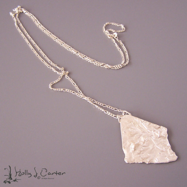 Landscapes Reticulated Sterling Silver Pendant by Holly J Carter