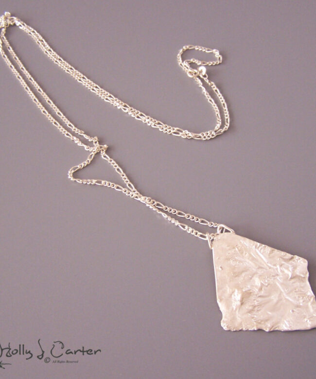Landscapes Reticulated Sterling Silver Pendant by Holly J Carter
