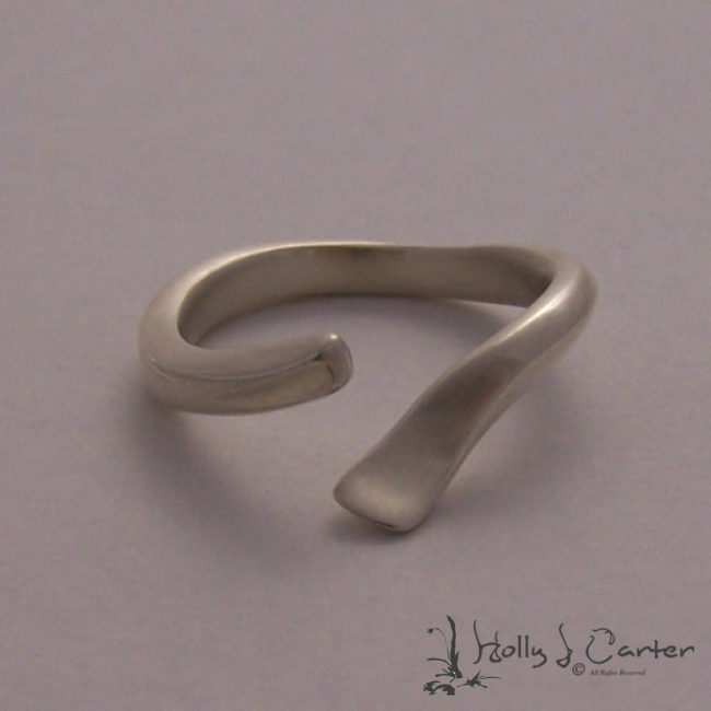 Wave Sterling Silver Ring by Holly J Carter
